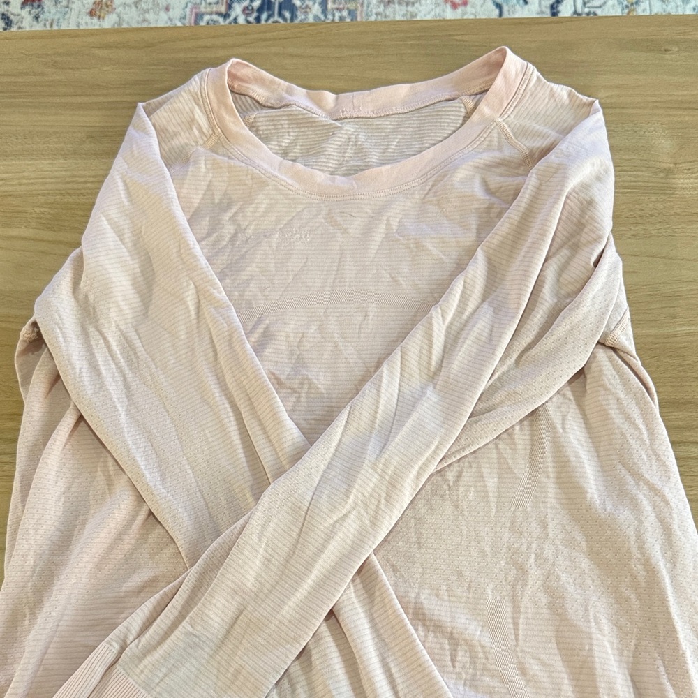 lululemon athletica Light Pink Long Sleeve Top